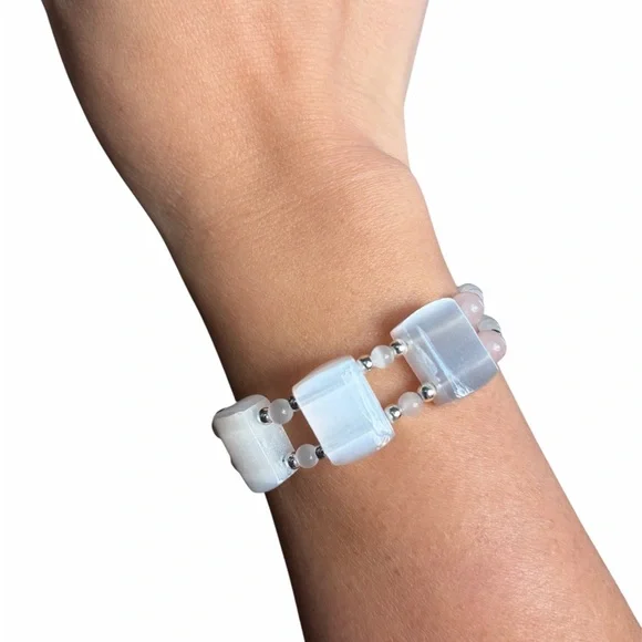 Selenite Crystal Bracelet – Clean Light Energy & Modern Minimal Design